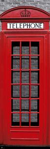 Poster, Affisch London - Red Telephone Box, (53 x 158 cm)