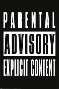 Poster, Affisch Parental Advisory - Explicit Content, (61 x 91.5 cm)