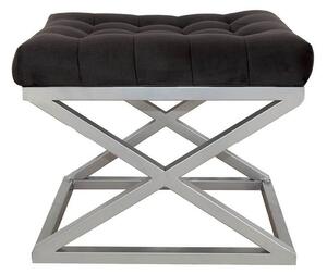 Gillie Sittpuff 40 cm - Silver/Svart