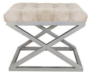 Gillie Sittpuff 40 cm - Silver/Cream