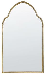 Väggspegel Guld Metallram 54 x 100 cm Dekorativ Handgjord Glamour Vardagsrum Accentstycke Beliani