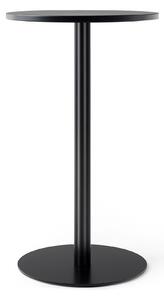 Audo Copenhagen - Harbour Column Counter Table Ø60 Black Painted Oak Veneer with Black Base - Barbord - Norm Architects - Svart - Metall/Trä