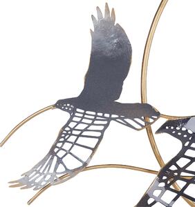 Väggdekoration Järn Flerfärgad Skulptur Fågelform Väggkonst Abstrakt Glam Modern Accessoar Vardagsrum Sovrum Hall Beliani