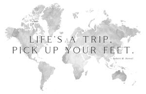Karta Life's a trip world map, Blursbyai