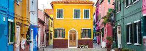 Fotografi Panoramic of the colorful houses of Burano, Venice, Matteo Colombo