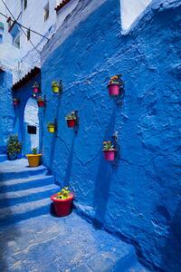 Fotografi Alleyway in Chefchaouen, Morocoo, AscentXmedia