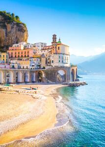 Fotografi Morning view of Amalfi cityscape, Italy, Aleh Varanishcha