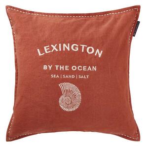 Lexington Logo Embroidered Linen Cotton Kuddfodral Vit