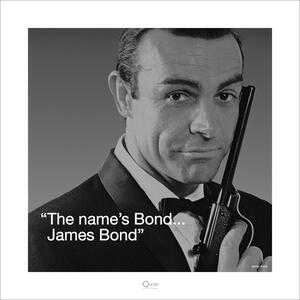 Konsttryck James Bond 007 - Iquote, (40 x 40 cm)