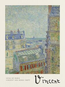 Konsttryck View of Paris - Vincent van Gogh, (30 x 40 cm)