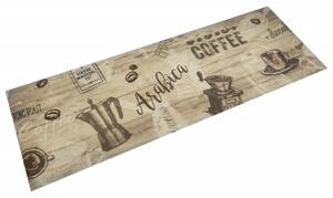 Köksmatta maskintvättbar kaffe brun 60x180 cm sammet