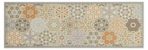 Köksmatta maskintvättbar hexagon pastell 60x180 cm sammet