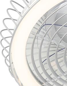 Smart takfläkt silver inkl LED med fjärrkontroll - Crowe