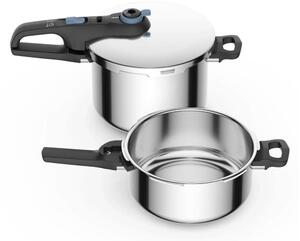 Tefal - Kit of pressure cookers 4/6 l SECURE TRENDY rostfri