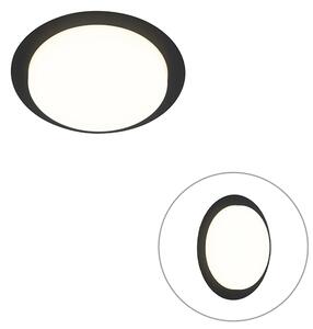 Modern taklampa svart rund inkl. LED IP44 - Lys