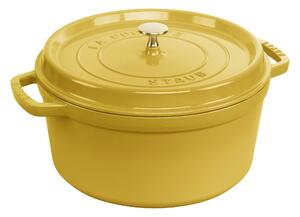 Staub La Cocotte Gryta 28 cm / 6,75 l, Rund, Citron, Gjutjärn