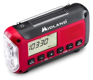 MIDLAND Emergency Radio Power Bank ER250BT Red Black