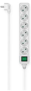 HAMA Power Strip 6-way Switch White 1.4m