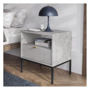 Sängbord NOVA 56x54 cm grå/svart