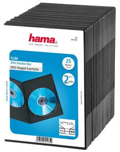 HAMA DVD-box Slim Dubbel Svart 25-pack