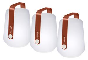Fermob - Balad Lamp 12 cm 3-pack Red Ochre 20 - Bordslampor utomhus - Tristan Lohner - Röd