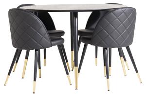 Matgrupp Dipp med 4st matstolar Velvet