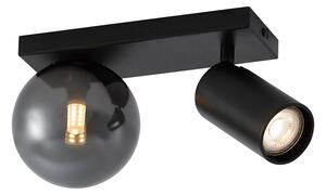 Modern taklampa svart 2-ljus justerbar - Lesly