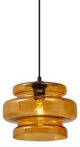 Retro Pendellampa Svart med Orange Glas - Denise