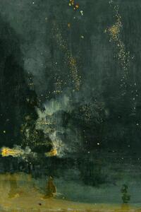 Bildreproduktion Nocturne in Black & Gold (The Fallen Rocket) - James McNeill Whistler, (26.7 x 40 cm)