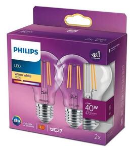 KIT 2x LED glödlampa VINTAGE Philips A60 E27/4,3W/230V 2700K