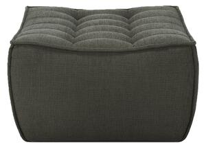 Ethnicraft - N701 Footstool - Moss Eco Fabric - Fotpallar - Jacques Deneef - Grön - Trä/Textilmaterial/Skum