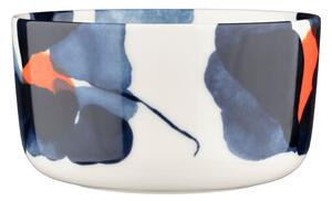 Marimekko - Valssi skål 50 cl white blue orange - Soppskålar - Aino-Maija Metsola - Orange,Vit,Blå
