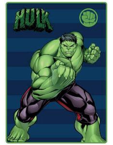 Filt The Avengers Hulk 100 x 140 cm Blå Grön Polyester