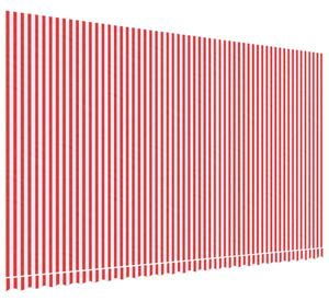 Markisväv röd och vit randig 6x3,5 m