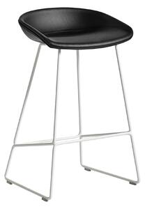 HAY - About a Stool AAS39 Low - White Base - Cat.6 - Sense Black - Barstolar - Hee Welling - Metall/Plast