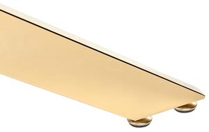 Matbord Gold med härdad glasskiva Rund ⌀ 120 cm 4 personer Modern design Beliani