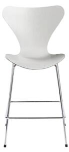 Fritz Hansen - 3187 Sjuan, Färgad askfanér, Vit - Barstolar - Arne Jacobsen - Vit - Metall/Trä