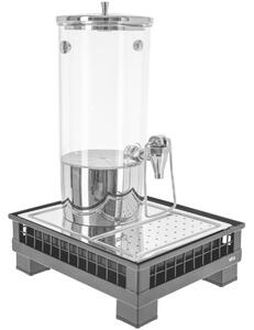 VEGA Dryckesdispenser komplett Portland enkel GN 1/2; Storlek GN 1/2, 35.2x29x53 cm (LxBxH); Antracit/Transparent; Rektangulär