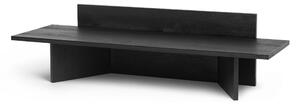 Ferm Living - Oblique Bench Black Stained Oak - TV-bänkar - Trä