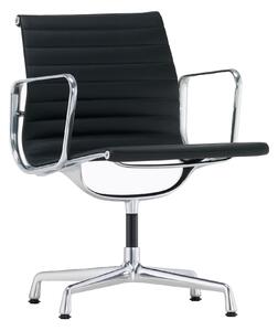 Vitra - EA 108, Polerat, Läder: Kat. L40 - Leather Premium Nero 66 - Kontorsstolar - Charles & Ray Eames - Svart