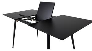 SILAR Förlängningsbart Matbord 120/160x90 cm - Svart