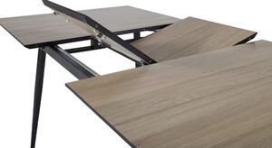 SILAR Förlängningsbart Matbord 120/160x90 cm - Natur/Svart