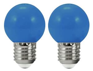 UPPSÄTTNING 2x LED glödlampa PARTY E27/0,5W/36V blå