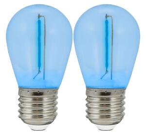 KIT 2x LED glödlampa PARTY E27/0,3W/36V blå
