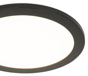 Modern taklampa svart 30 cm inkl LED IP44 - Steve