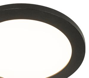 Modern taklampa svart 22,5 cm inkl LED IP44 - Steve