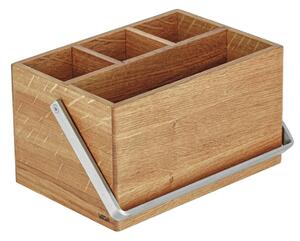 VEGA Bestickhållare Esino med handtag i rostfritt stål; 21.2x14.4x12 cm (LxBxH); Ek