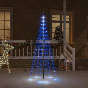 Julgran på flaggstång blå 108 LEDs 180 cm