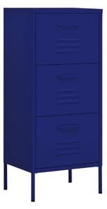 Förvaringsskåp marinblå 80x35x101,5 cm stål - Blå