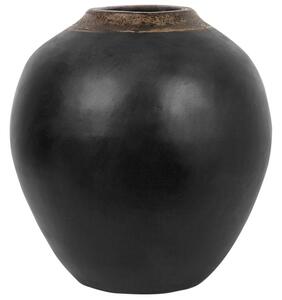 Blomvas Keramik svart LAURI Beliani